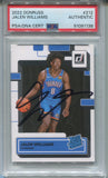 2022-23 Jalen Williams Panini Donruss PSA/DNA AUTHENTIC RATED ROOKIE AUTO AUTOGRAPH RC #212 Oklahoma City Thunder 1138