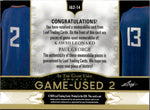 2024 Kawhi Leonard Paul George Leaf In The Game Used 2 DUAL PATCH 4/4 RELIC #IG2-14 Los Angeles Clippers