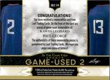 2024 Kawhi Leonard Paul George Leaf In The Game Used 2 DUAL PATCH 4/4 RELIC #IG2-14 Los Angeles Clippers