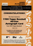 2023 Sandy Alcantara Topps 1988 DESIGN ALL-STAR GOLD BORDER AUTO 24/25 AUTOGRAPH #88ASA-SA Miami Marlins