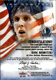 2001-02 Dirk Nowitzki Fleer Marquee BANNER SEASON JERSEY RELIC #DN Dallas Mavericks