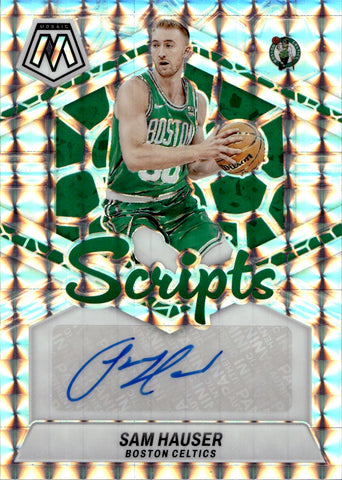 2023-24 Sam Hauser Panini Mosaic SCRIPTS MOSAIC AUTO Boston Celtics #MS-HAU