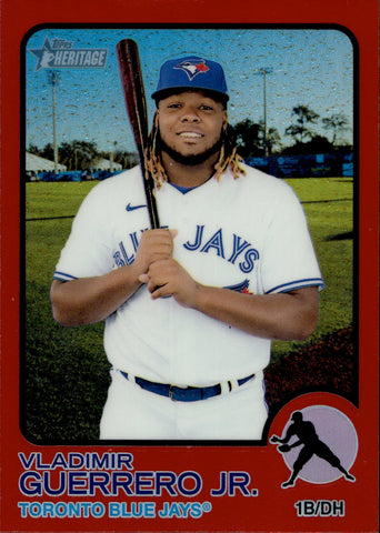 2022 Vladimir Guerrero Jr. Topps Heritage CHROME RED REFRACTOR 257/573 Toronto Blue Jays #269