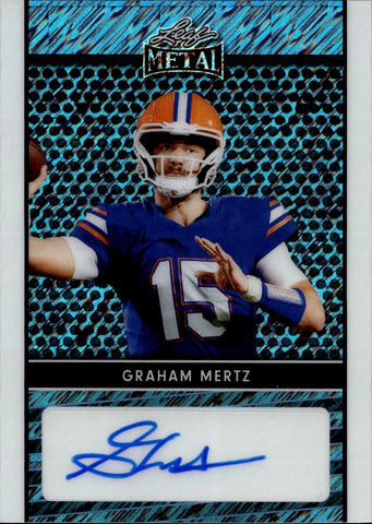 2024 Graham Mertz Leaf Metal BLUE SHIMMER 16/20 Florida Gators #LA-GM1