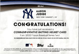 2022 Aaron Judge Topps Series 2 BATTING HELMET COMMEMORATIVE RELIC #BH-AJ New York Yankees