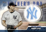 2023 Gerrit Cole Topps Series 2 SP BLUE FATHER'S DAY COMMEMORATIVE TEAM PATCH #FD-GC New York Yankees