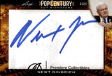 2020 Newt Gingrich Leaf Pop Century CUT SIGNATURE AUTO AUTOGRAPH #PCC-NG1 Politics