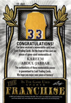 2024 Kareem Abdul-Jabbar Leaf In the Game Used THE FRANCHISE TRIPLE JERSEY 2/8 Los Angeles Lakers #TF-KA1