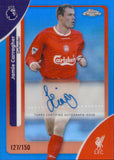 2025-26 Jamie Carragher Autograph Topps Chrome Premier League #CA-JC 127/150 BLUE REFRACTOR AUTO LIVERPOOL FC