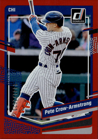 2023 Pete Crow-Armstrong Panini Donruss HOLO RED 1441/2023 Chicago Cubs #95