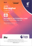 2025-26 Jamie Carragher Autograph Topps Chrome Premier League #CA-JC 127/150 BLUE REFRACTOR AUTO LIVERPOOL FC