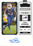 2022 Terrel Bernard Panini Contenders ROOKIE TICKET AUTO AUTOGRAPH RC #182 Buffalo Bills 1