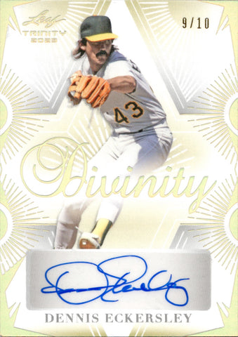 2023 Dennis Eckersley Leaf Trinity DIVINITY AUTO 09/10 AUTOGRAPH D-DE1 Oakland A's