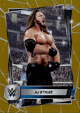 2025 A.J. Styles Topps Chrome GOLD REFRACTOR 43/50 #37 Friday Night Smackdown HOF