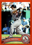 2011 Yadier Molina Topps Chrome ORANGE REFRACTOR #32 St. Louis Cardinals