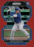 2022 Seiya Suzuki Panini Prizm ROOKIE RED MOJO JERSEY NUMBER 027/149 RC #46 Chicago Cubs