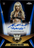 2025 Michelle McCool Topps Chrome WWE BLUE REFRACTOR LEGENDARY INSCRIPTION AUTO 112/150 AUTOGRAPH #LCA-MM WWE HOF