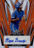 2024 Maya Brady Leaf Women of Sport Metal ORANGE AUTO 3/4 AUTOGRAPH #BA-MB1 UCLA Bruins