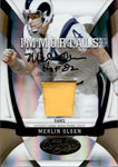 2009 Merlin Olsen Panini Certified IMMORTALS PATCH AUTO 14/25 AUTOGRAPH RELIC #215 Los Angeles Rams HOF