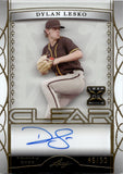 2022 Dylan Lesko Leaf Trinity CLEAR ROOKIE AUTO 46/50 AUTOGRAPH #CA-DL1 San Diego Padres