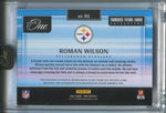 2024 Roman Wilson Panini One RED ROOKIE FRANCHISE FUTURE FABRICS JUMBO PATCH AUTO 20/49 AUTOGRAPH RELIC RC #91 Pittsburgh Steelers