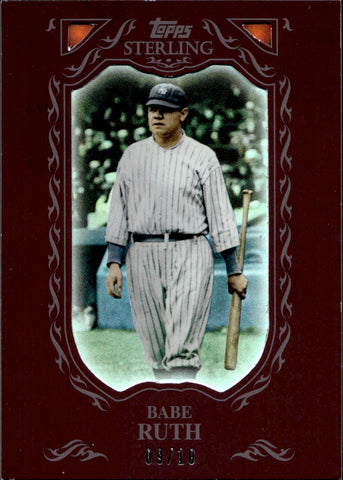 2000 Babe Ruth Topps Sterling BURGUNDY SP 09/10 #1 New York Yankees HOF