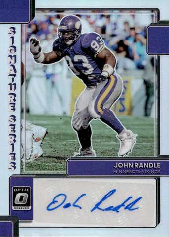 2022 John Randle Donruss Optic SIGNATURES SERIES SILVER AUTO AUTOGRAPH #SS-JR Minnesota Vikings HOF