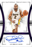 2023-24 Derek Fisher Panini National Treasures AUTO 08/49 AUTOGRAPH #S-DFS Los Angeles Lakers