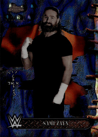 2025 Sami Zayn Topps Chrome Cactus Jack BLUE SONAR REFRACTOR 112/125 #72