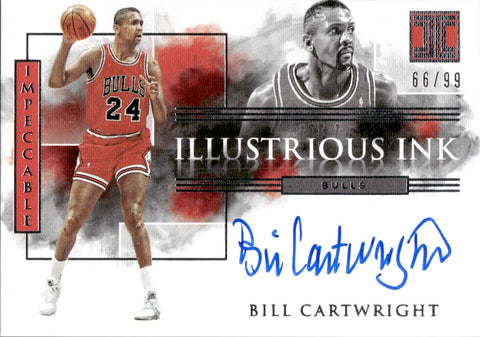 2019-20 Bill Cartwright Panini Impeccable ILLUSTRIOUS INK AUTO 66/99 AUTOGRAPH #IL-BCW Chicago Bulls