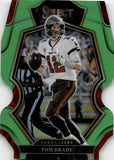 2022 Tom Brady Panini Select PREMIER LEVEL GREEN DIE CUT #192 Tampa Bay Buccaneers