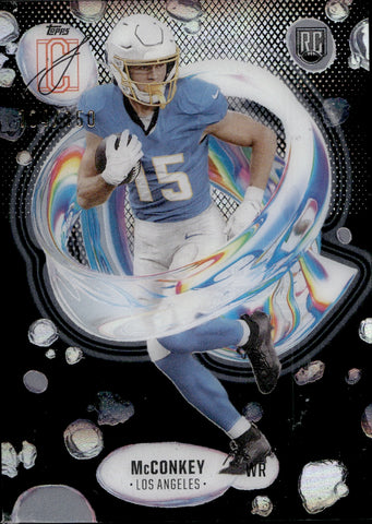 2024 Ladd McConkey Topps Signature Class FLUIDITY BLACK ROOKIE 124/150 RC #F-10 Los Angeles Chargers