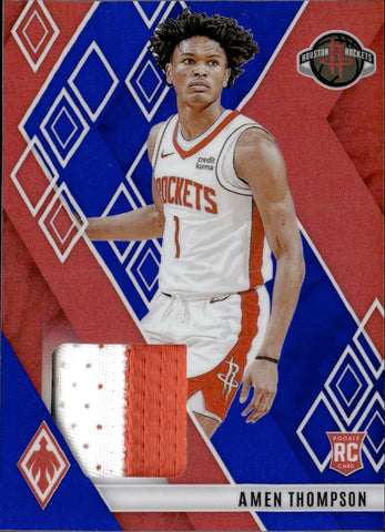 2023-24 Amen Thompson Panini Phoenix BLUE ROOKIE PATCH 25/25 RELIC RC #RM-AMN Houston Rockets