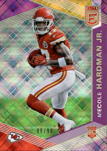 2019 Mecole Hardman Jr. Donruss Elite PURPLE ROOKIE 88/99 RC #134 Kansas City Chiefs