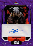 2023 Ian Whyte as Vetch Topps Finest Star Wars PURPLE WAVE REFRACTOR AUTO 14/75 AUTOGRAPH #FA-IW