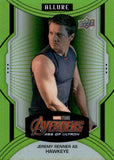 2022 Jeremy Renner as Hawkeye Upper Deck Allure #132 55/99 GREEN QUARTZ