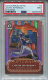 2024 Justin Jefferson Donruss Optic SP UPTOWNS PSA 9 #19 Minnesota Vikings 5980