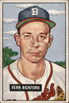 1951 Vern Bickford Bowman #42 Boston Braves BV $20