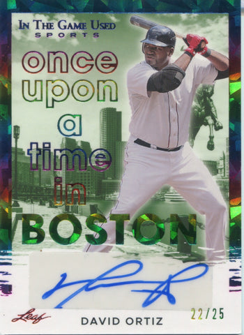2024 David Ortiz Leaf In the Game Used ONCE UPON A TIME IN BOSTON RAINBOW FOIL AUTO 22/25 AUTOGRAPH #OUT-DO1 Boston Red Sox HOF