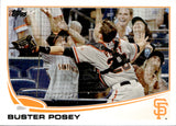 2013 Buster Posey Topps SP GREAT CATCH VARIATION #128 San Francisco Giants