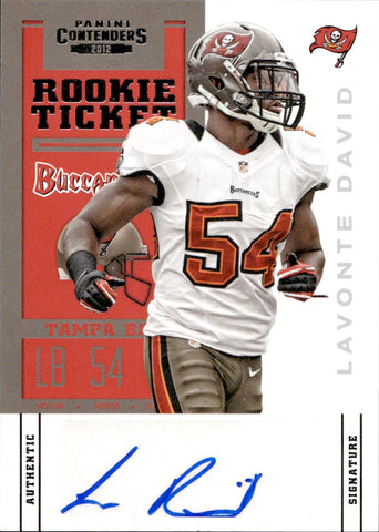 2012 LaVonte David Panini Contenders ROOKIE TICKET AUTO AUTOGRAPH RC #158 Tampa Bay Buccaneers 3