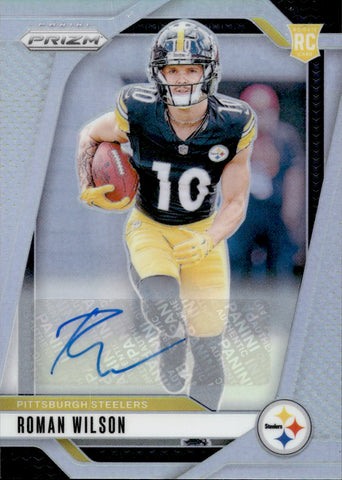 2024 Roman Wilson Panini Prizm ROOKIE AUTO AUTOGRAPH #384 Pittsburgh Steelers