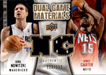 2009-10 Dirk Nowitzki Vince Carter Upper Deck DUAL GAME MATERIALS JERSEY 122/150 RELIC #DG-CN Mavericks Nets HOF