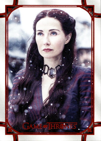 2021 Melisandre Rittenhouse Game of Thrones THE IRON ANNIVERSARY SERIES 1 RED 31/50 #56