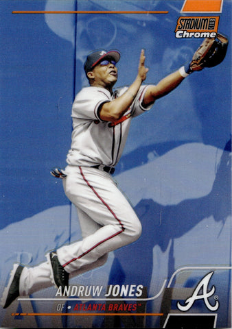 2022 Andruw Jones Topps Stadium Club Chrome ORANGE REFRACTOR 13/25 #201 Atlanta Braves