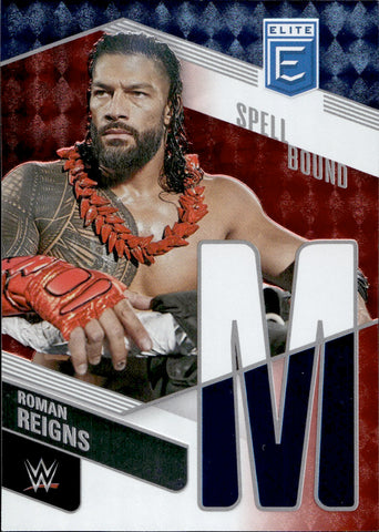 2023 Roman Reigns Donruss Elite RED SPELLBOUND LETTER "M" 76/99 #3 Friday Night Smackdown