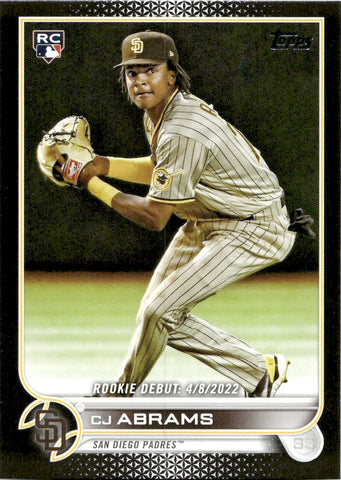 2022 CJ Abrams Topps Update Series BLACK BORDER ROOKIE 40/71 RC #US327 San Diego Padres