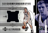 2002-03 Dirk Nowitzki Upper Deck Championship Drive KEY PIECES JERSEY RELIC #DN-KP Dallas Mavericks