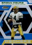 2006 Brett Favre Topps Finest MOMENTS BLUE REFRACTOR 246/299 #BF4 Green Bay Packers HOF
