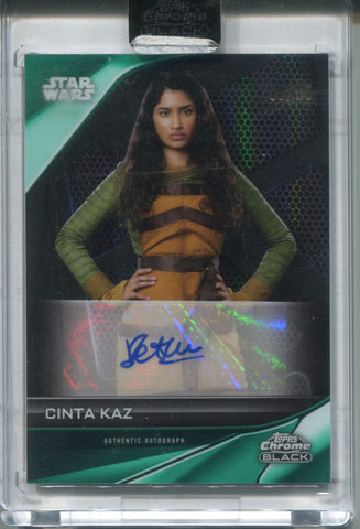 2023 Varada Sethu as Cinta Kaz Topps Chrome Black Star Wars GREEN REFRACTOR AUTO 96/99 AUTOGRAPH #A-VS